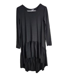 Meaneor Women Dress Long Sleeve Polyester Spandex Elastane Black Small